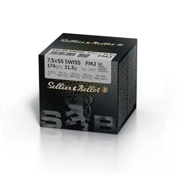 Amunicja S&B 7,5x55 SWISS FMJ 11,3g